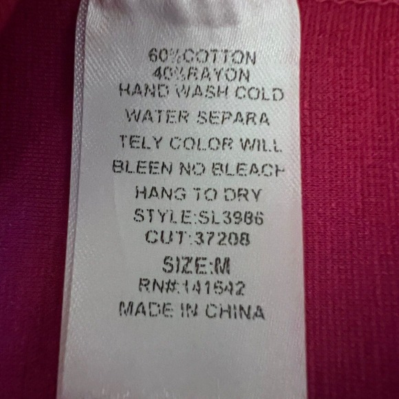 She + Sky Sheath Long Bell Sleeve Medium Fuchsia Business Special Occasion Dress - Picture 7 of 7